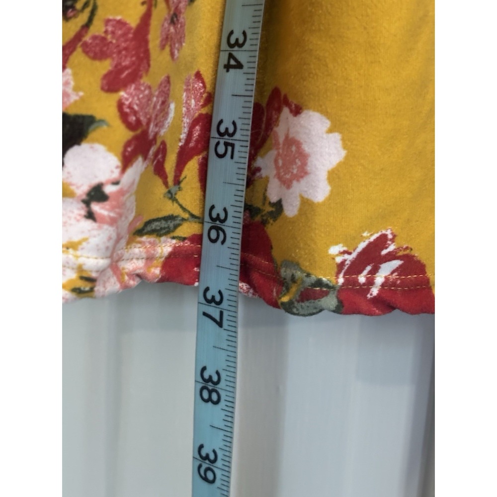 NOBO Floral Scoop/Tie Neck Smocked Waist Size XL Long Sleeve Summer Colorful - Picture 4 of 7